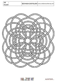 Mandala boyama sayfaları